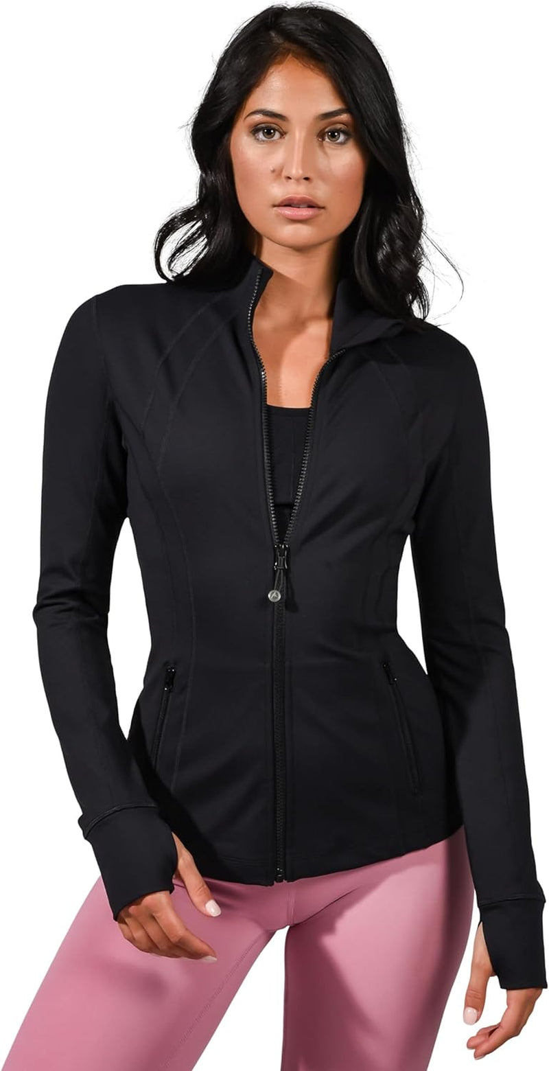 Stylish Women's Lightweight Full Zip Running Track Jacket - Perfect for Active Lifestyle