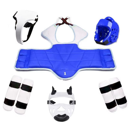 Taekwondo Five-Piece Set Taekwondo Protective Gear Helmet Armor Kickboxing Boxing Glove Taekwondo Equipment Head Protector