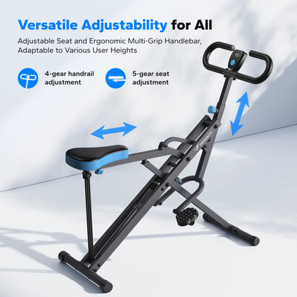 Squat Machine 2In1 Squat Rowing Machine Easy Setup Foldable Exercise Equipment Glute Trainer Machine Glutes Leg Home Fit