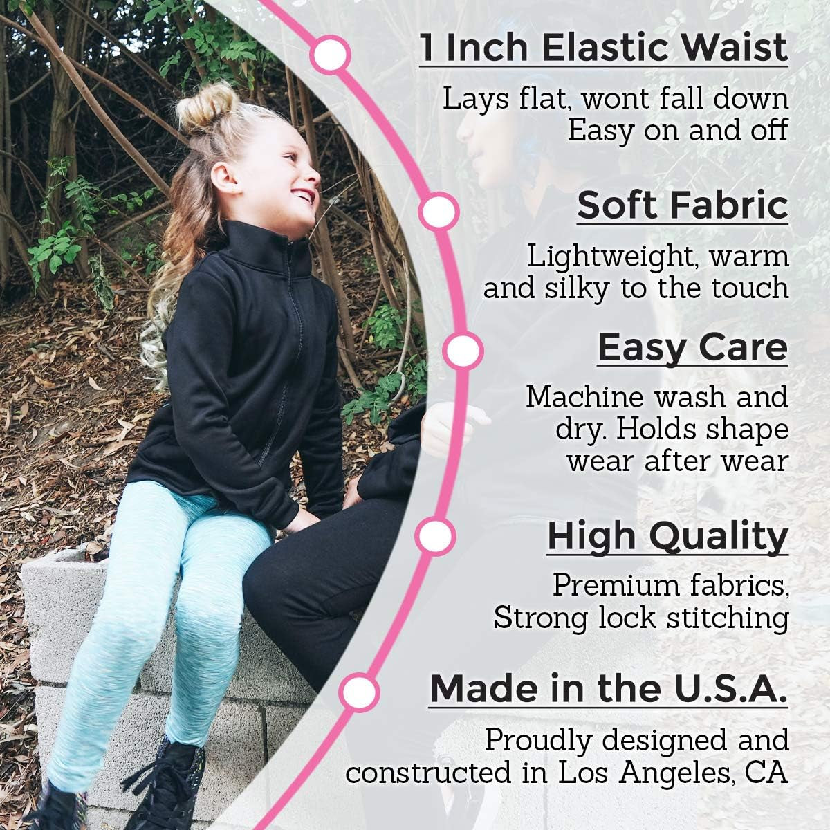 Oh so Soft Solid Youth Girls and plus Size Leggings | Comfortable Fit for Everyday Activities | Size 2-16