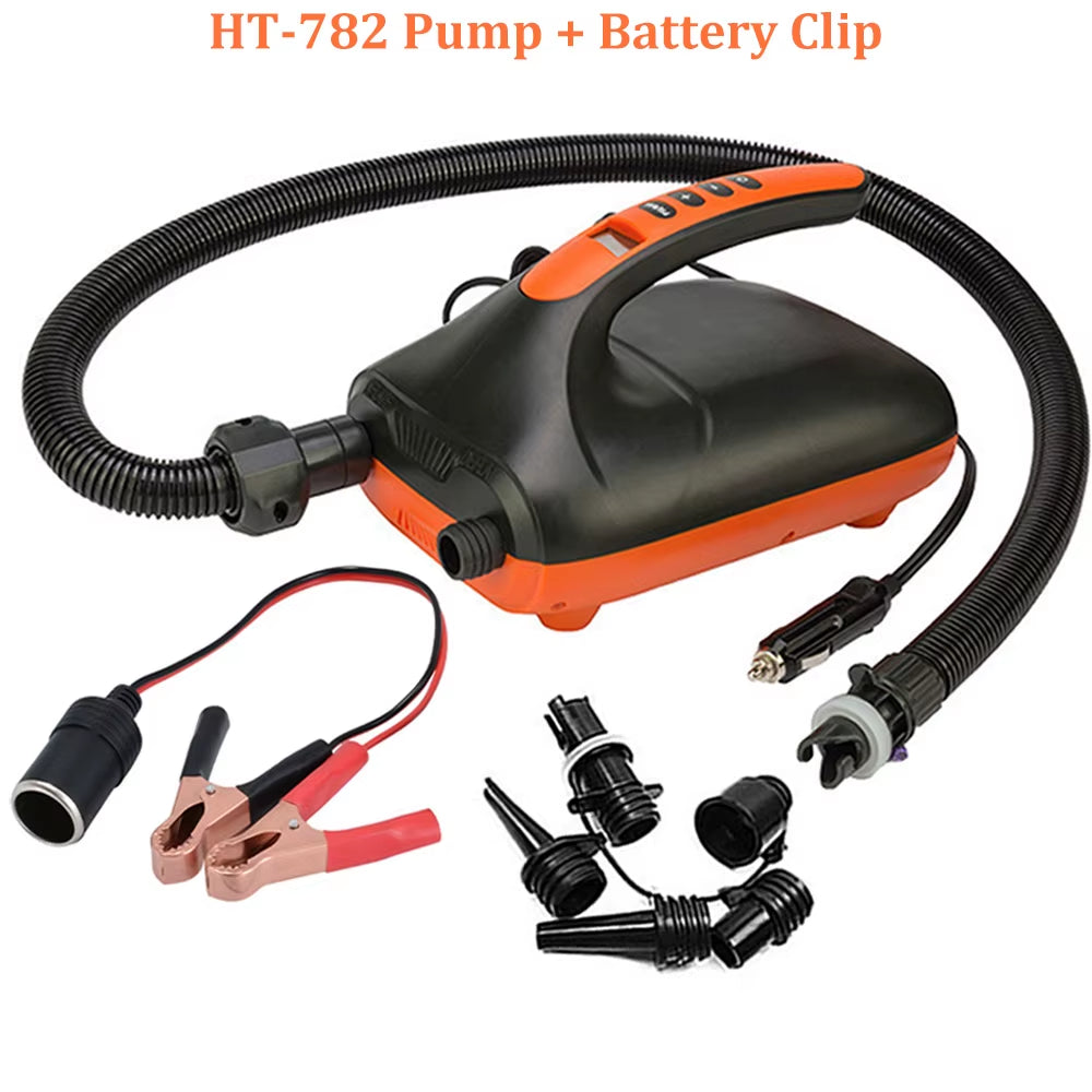 SUP Board Pump 12V Max 20PSI Inflatable Pump with 120W Adapter Electric Air Pump for Stand up Paddle Board Air PVC Boat Mattress