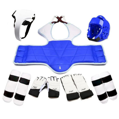 Taekwondo Five-Piece Set Taekwondo Protective Gear Helmet Armor Kickboxing Boxing Glove Taekwondo Equipment Head Protector