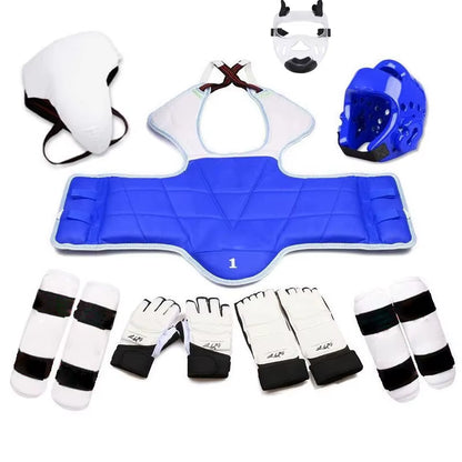 Taekwondo Five-Piece Set Taekwondo Protective Gear Helmet Armor Kickboxing Boxing Glove Taekwondo Equipment Head Protector