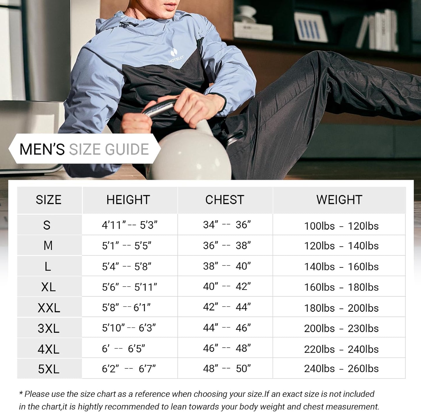 Sauna Suit for Men Sweat Sauna Jacket Pant Gym Workout Sweat Suits