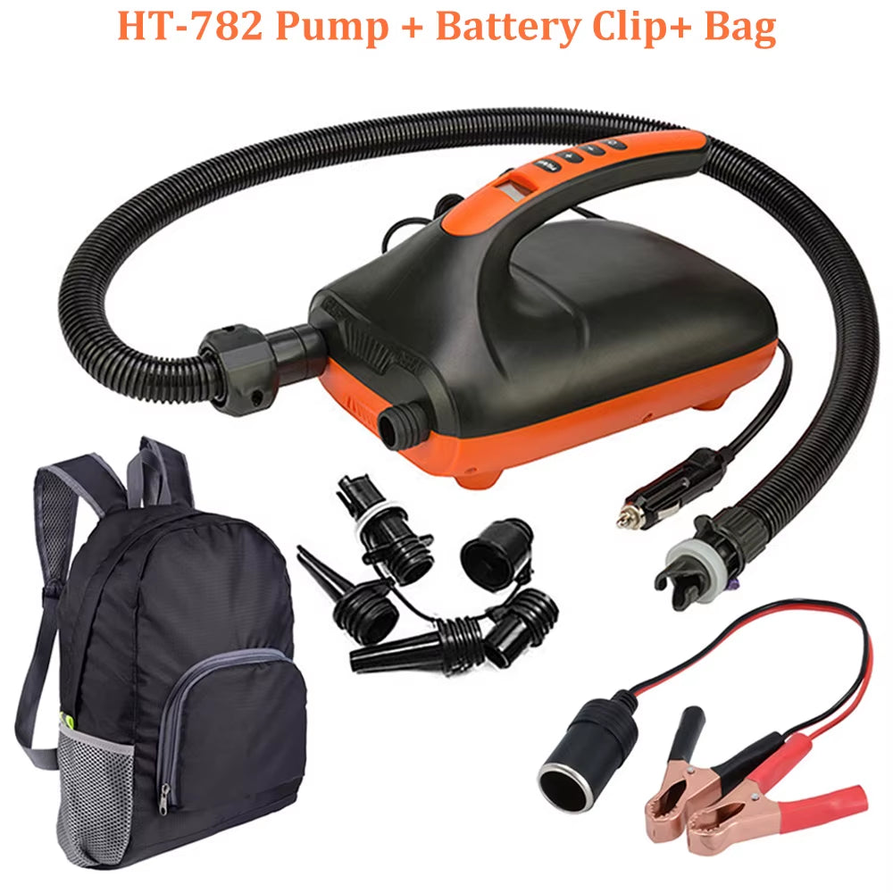 SUP Board Pump 12V Max 20PSI Inflatable Pump with 120W Adapter Electric Air Pump for Stand up Paddle Board Air PVC Boat Mattress