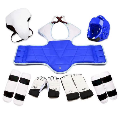 Taekwondo Five-Piece Set Taekwondo Protective Gear Helmet Armor Kickboxing Boxing Glove Taekwondo Equipment Head Protector