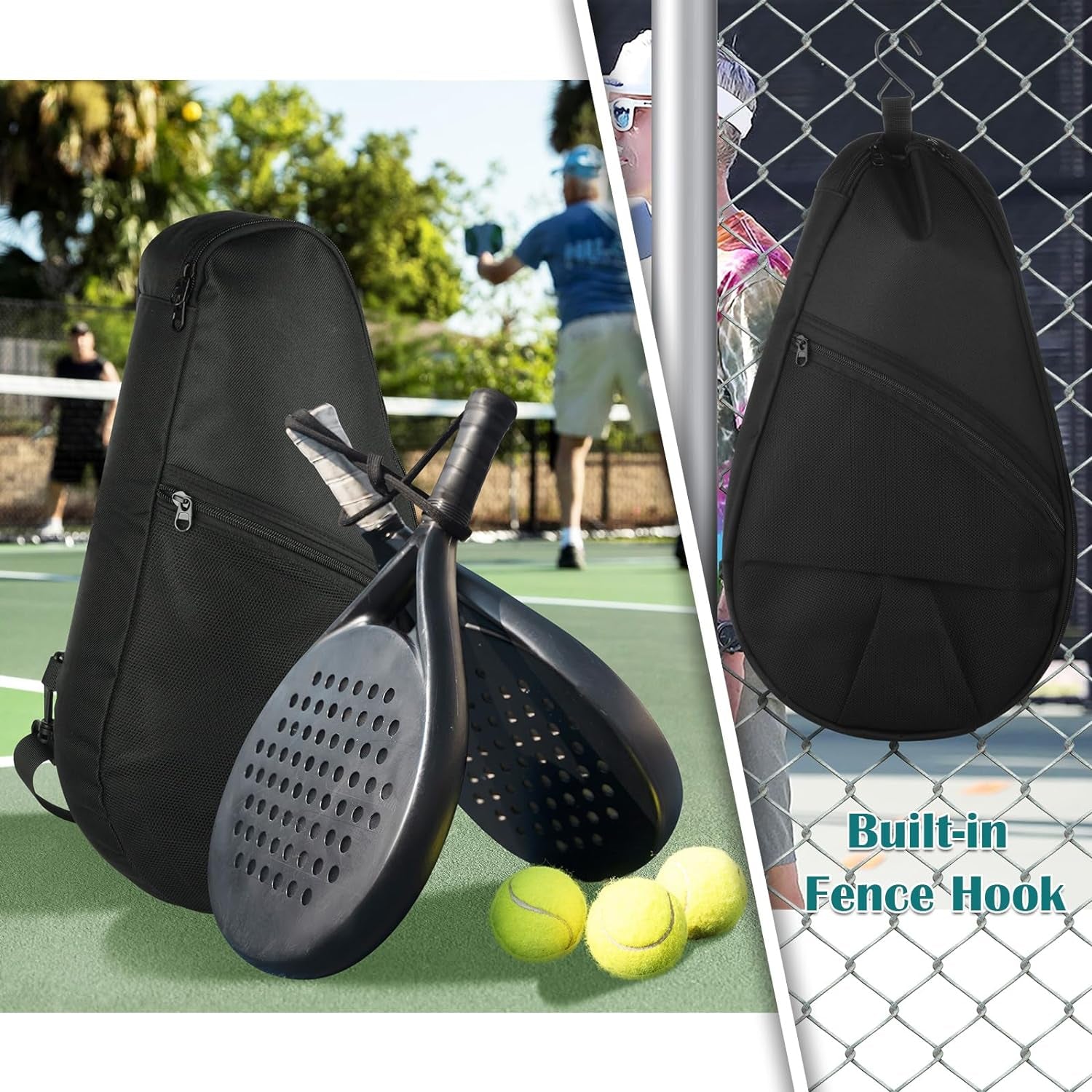 Padel Racket Bag Pickleball Paddle Sling Backpack Padel Racquet Storage Bag