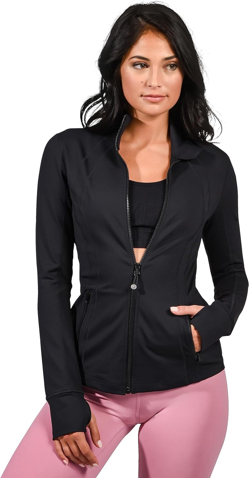 Stylish Women's Lightweight Full Zip Running Track Jacket - Perfect for Active Lifestyle