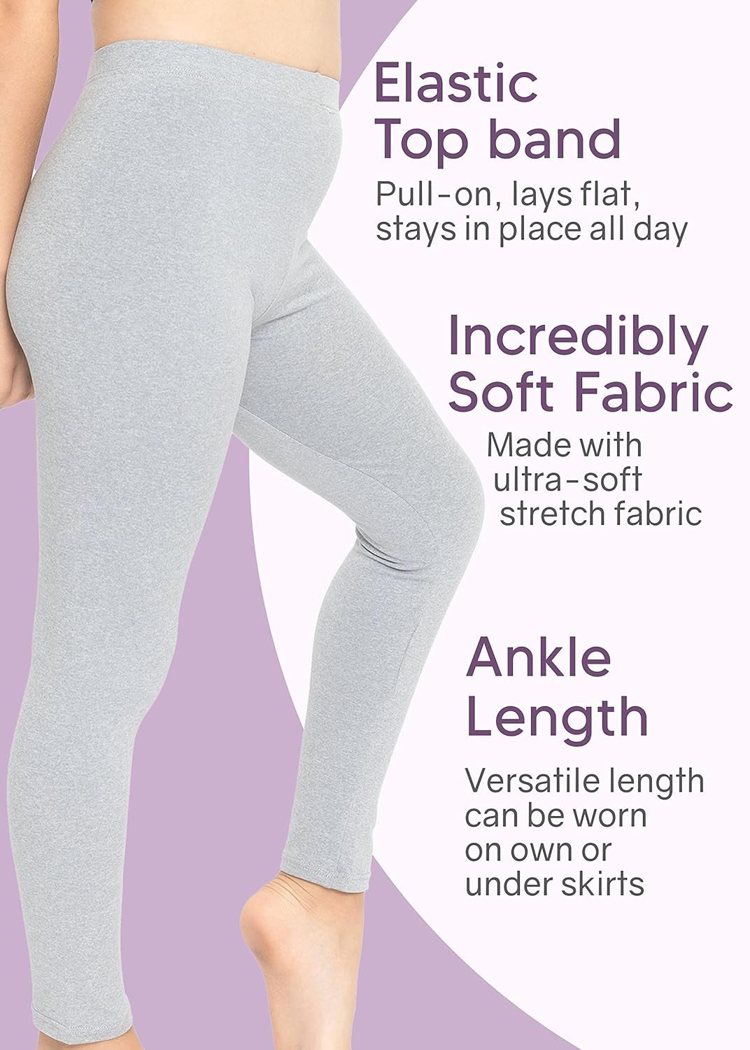 Oh so Soft Solid Youth Girls and plus Size Leggings | Comfortable Fit for Everyday Activities | Size 2-16