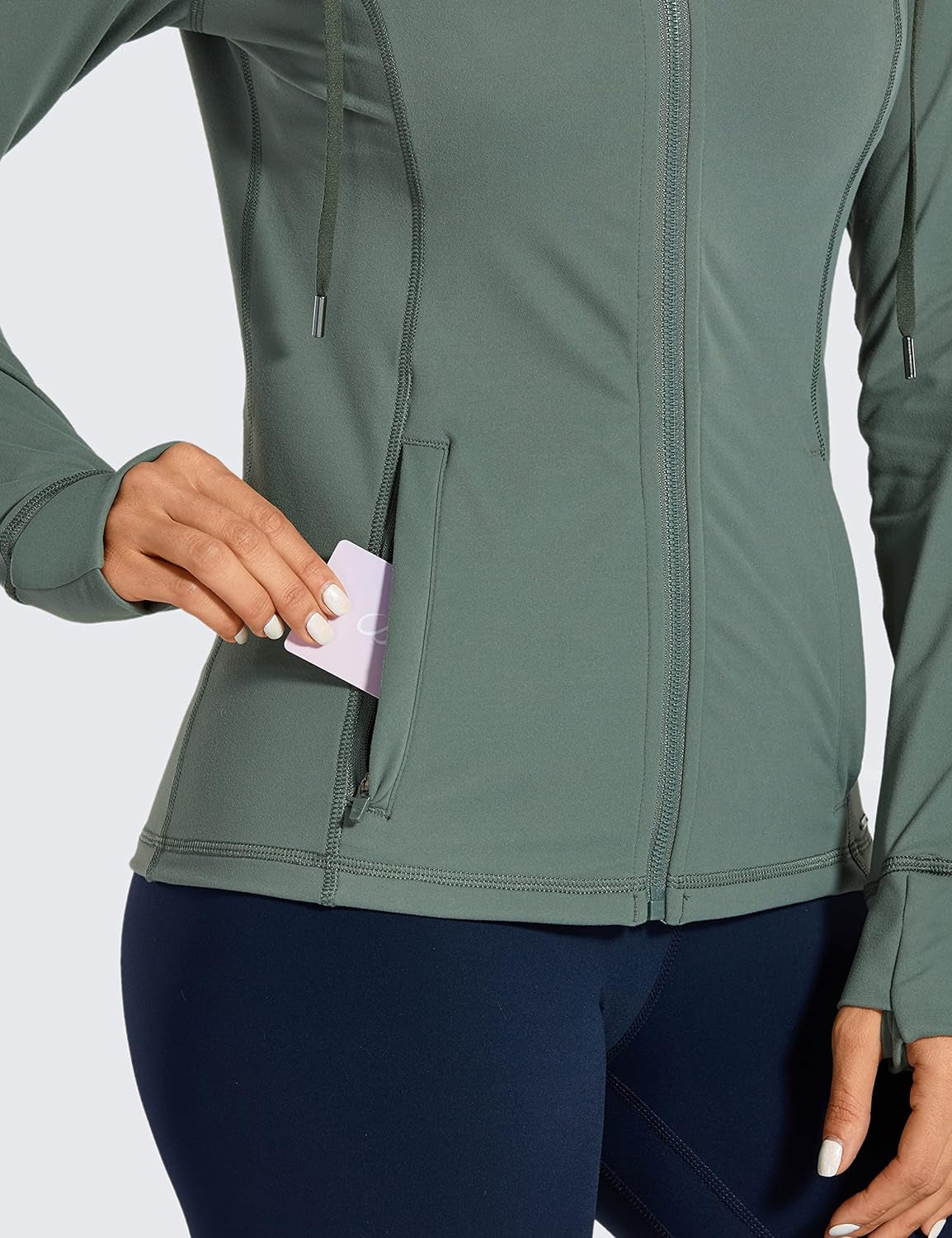 Women's Stylish Brushed Full Zip Hoodie - Perfect for Workouts & Track Activities with Handy Zip Pockets